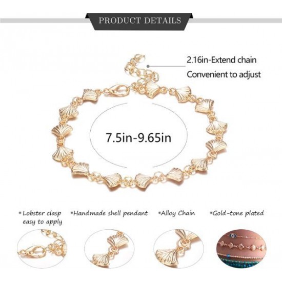 20PCS Boho Ocean Ankle Bracelets Beaded Shell Pearl Layered Beach Anklets For Women Foot Hand Chains Anklet Set Adjustable 20PCS Boho Ocean Ankle Bracelets Beaded Shell Pearl Layered Beach Anklets For Women Foot Hand Chains Anklet Set Adjustable